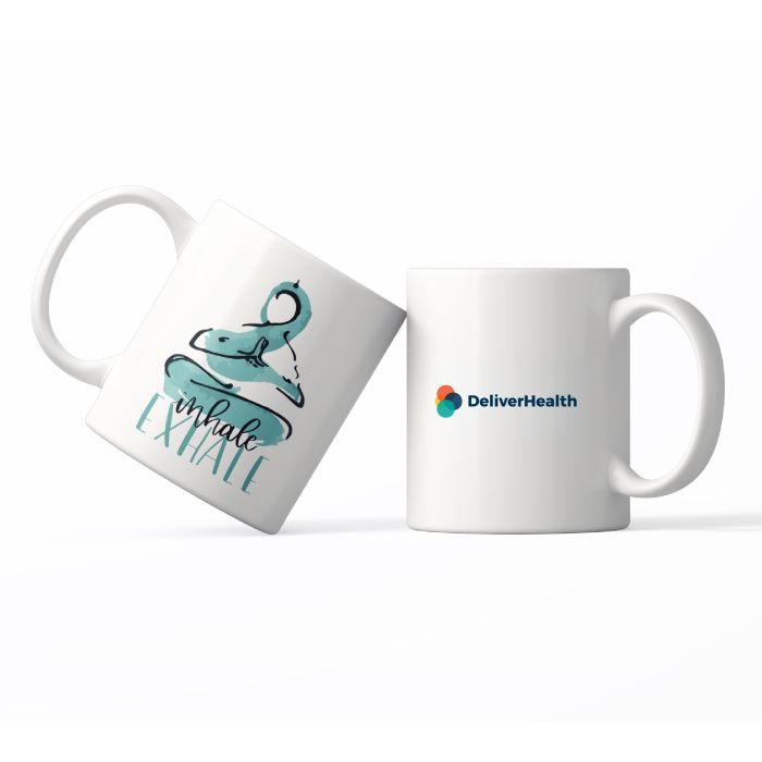 Inhale Exhale Sublimation Mug- White